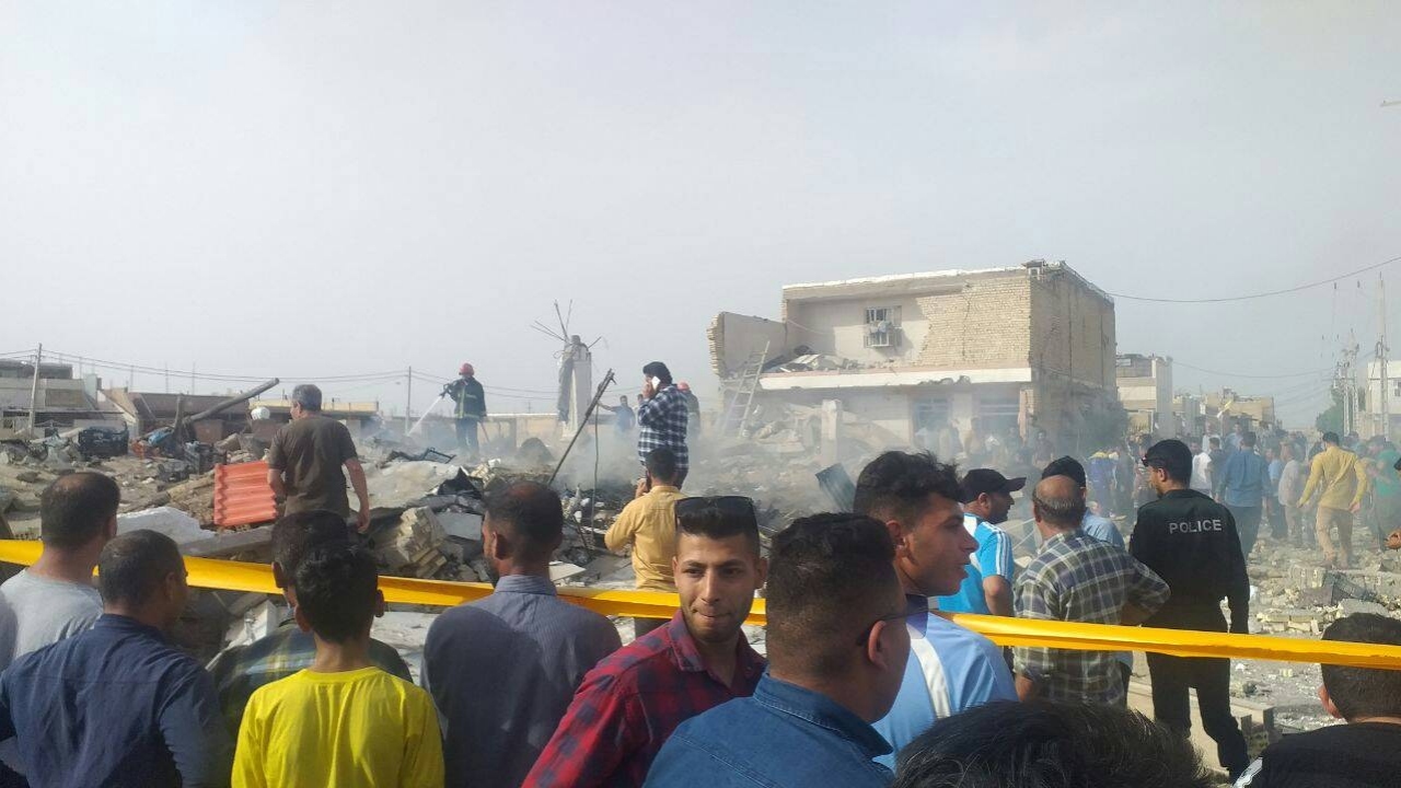مصدومیت یک آبادانی بر اثر انفجار گاز