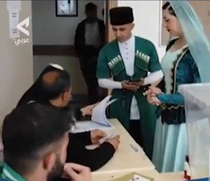 حضور عروس و داماد در دور دوم انتخابات ریاست جمهوری ترکیه