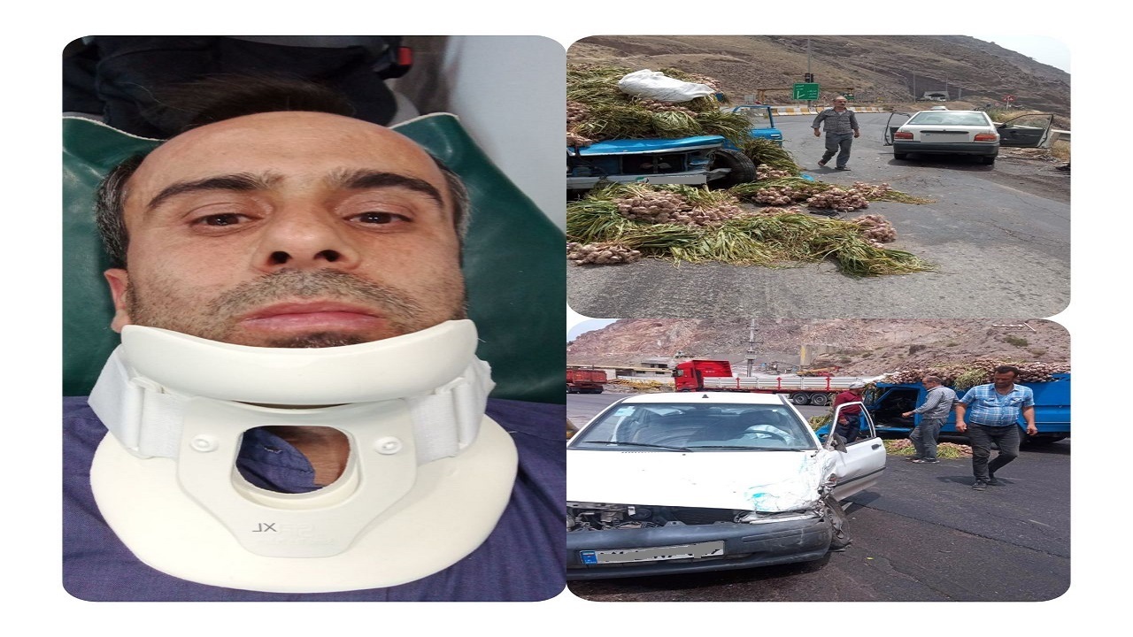 تصادف خبرنگار صداوسیمای گیلان در محور منجیل به لوشان
