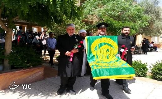 استقبال دانشجویان یزدی از خدام آستان قدس رضوی+تصاویر