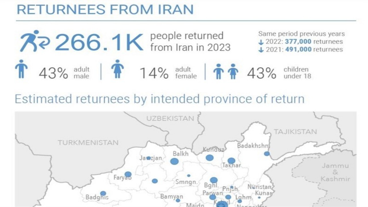 بازگشت بیش از ۲۹۹ هزار مهاجر افغانستانی از ایران و پاکستان