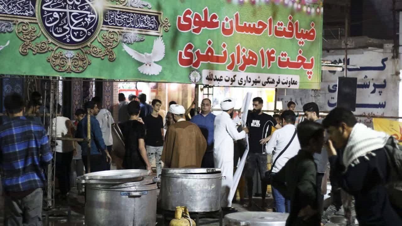ضیافت احسان ۱۴ هزار نفری کوت عبدالله در روز عید غدیر خم + تصاویر