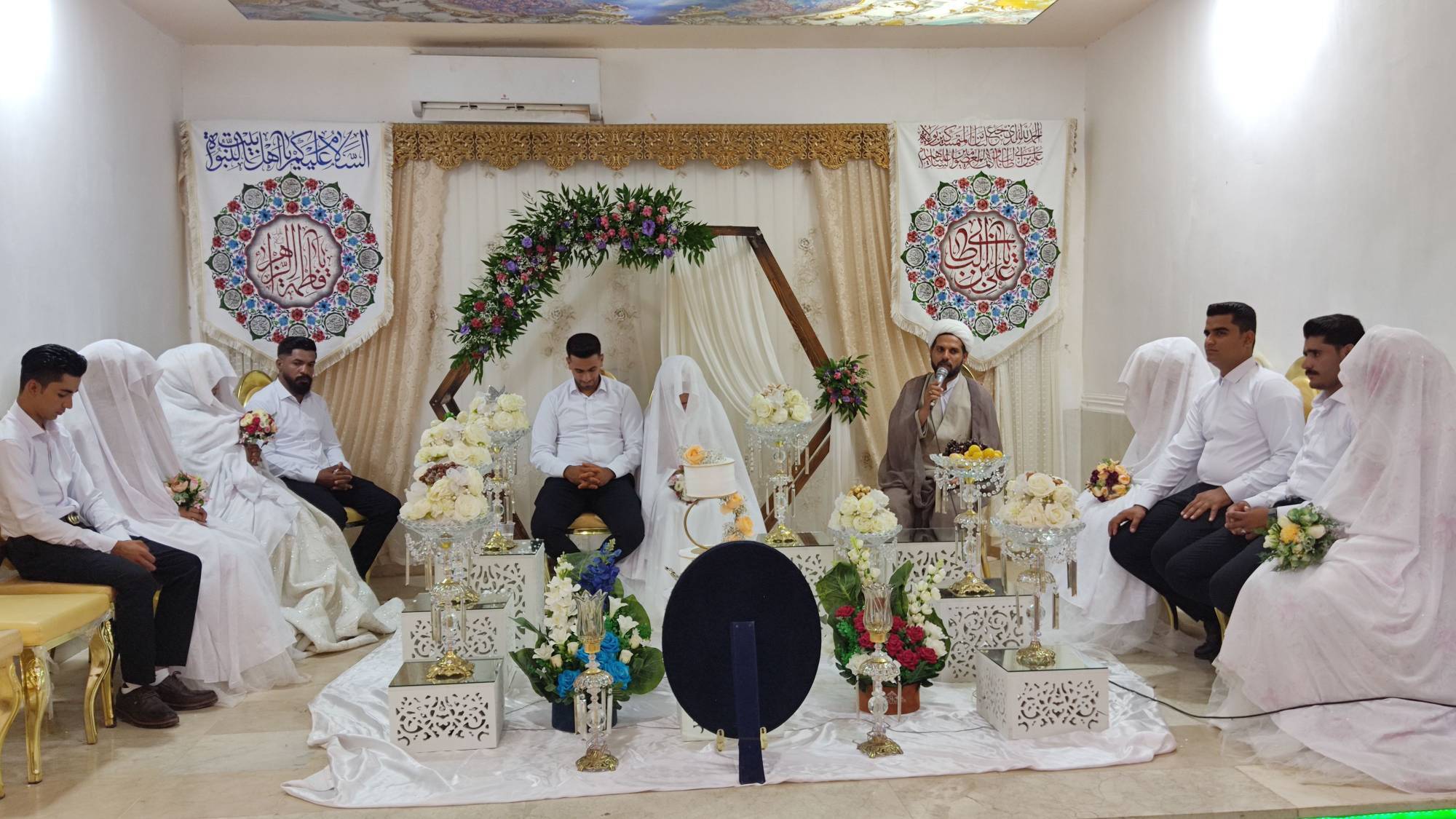 جشن وصال ۵ زوج جوان فهرجی همزمان با عید غدیرخم