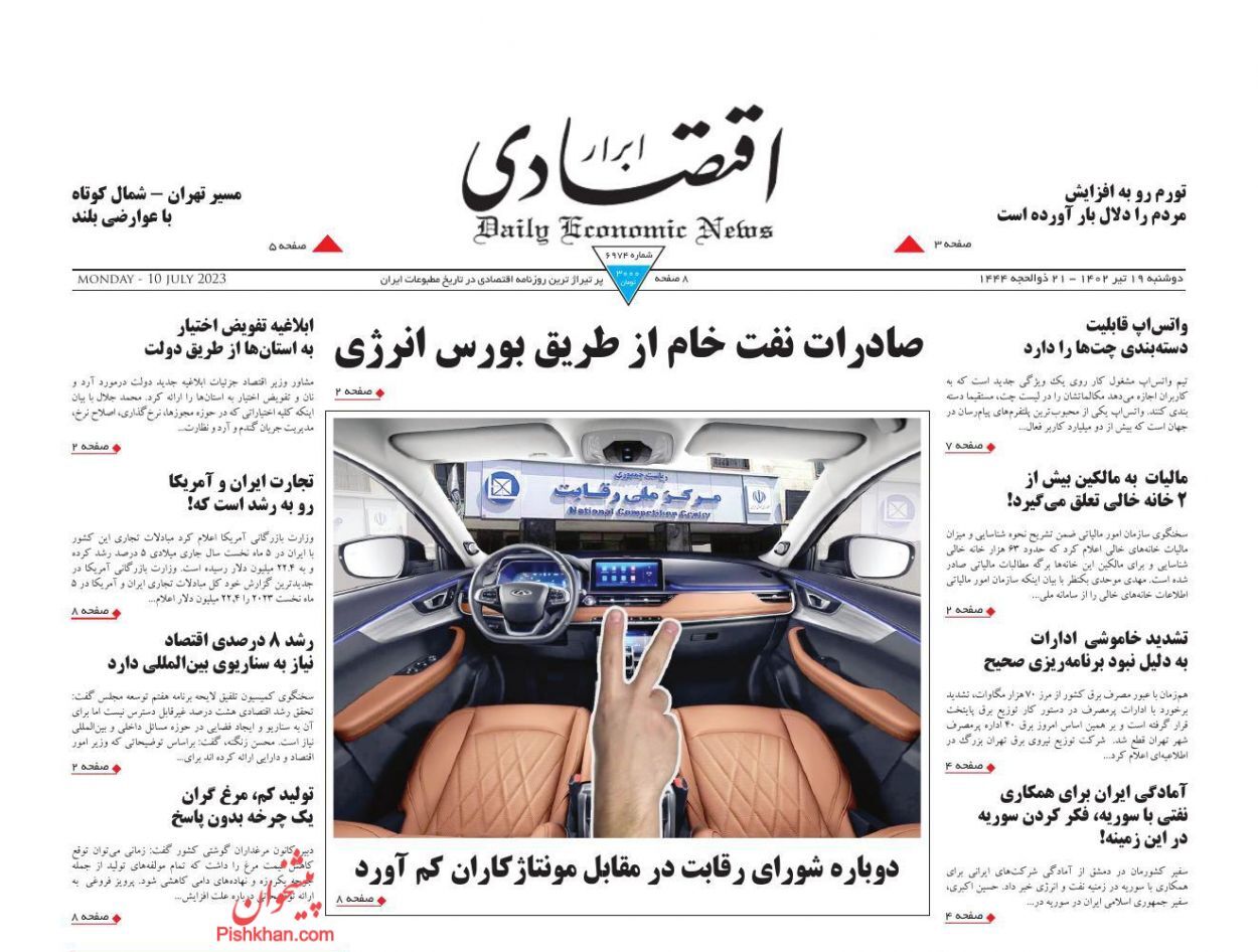 روزنامه ابرار اقتصادی