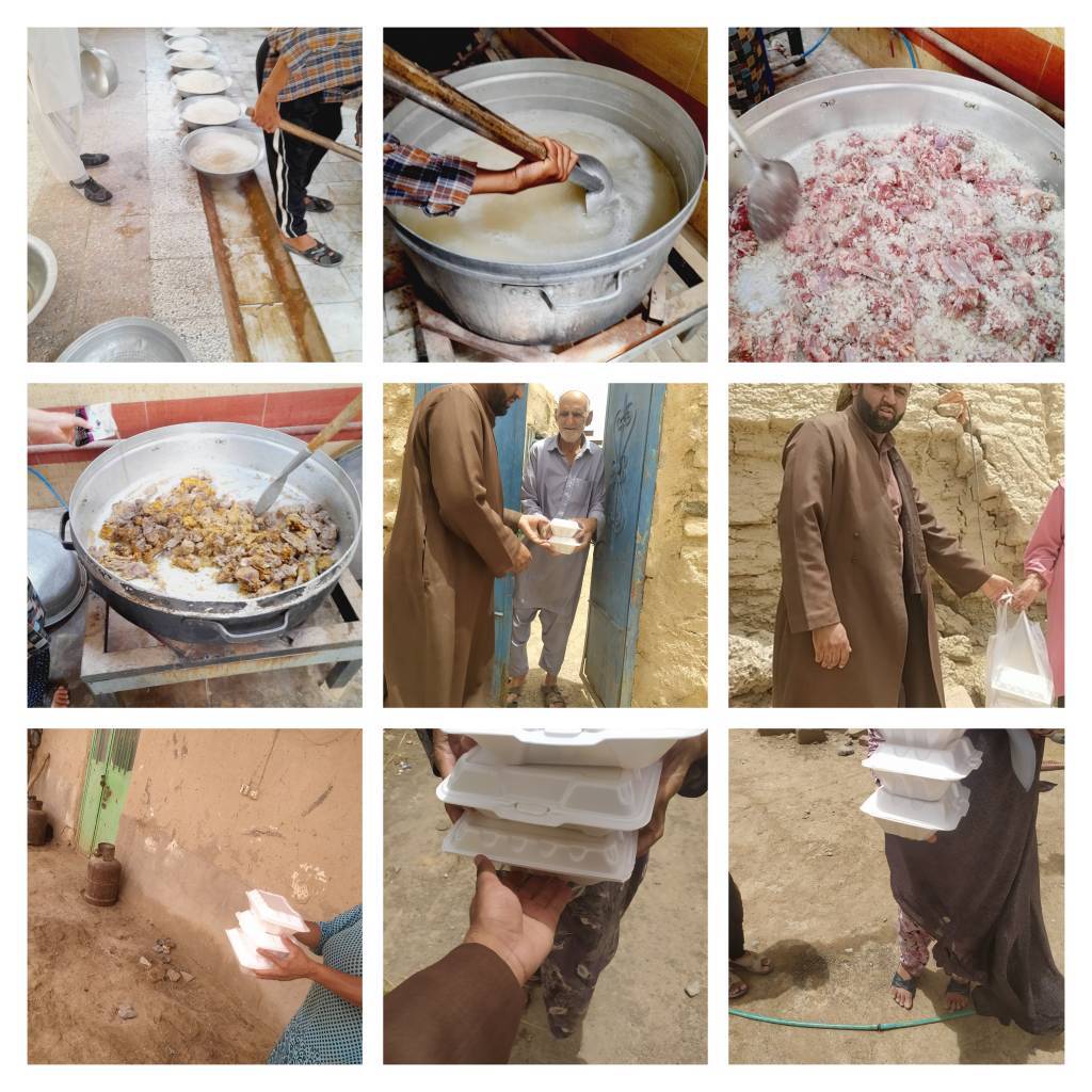 طبخ و توزيع غذا
