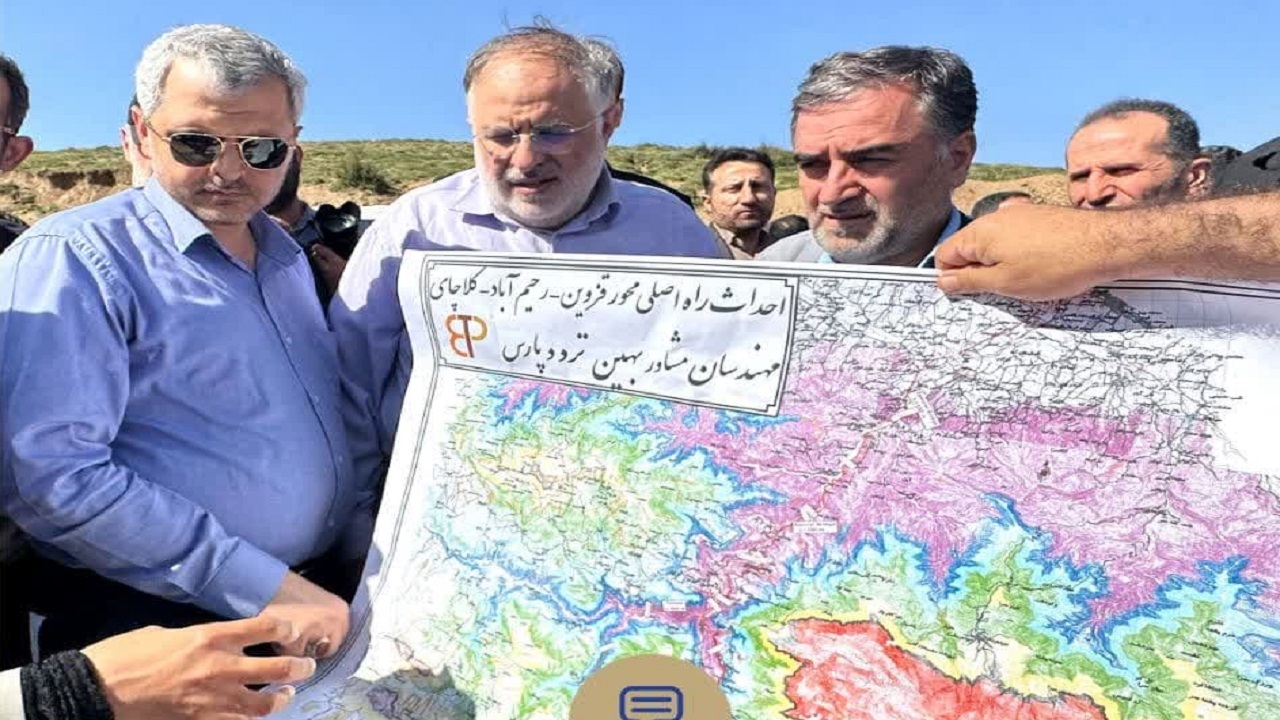 بازدید استانداران قزوین، گیلان و مازندارن از پروژه قزوین- رحیم آباد- کلاچای