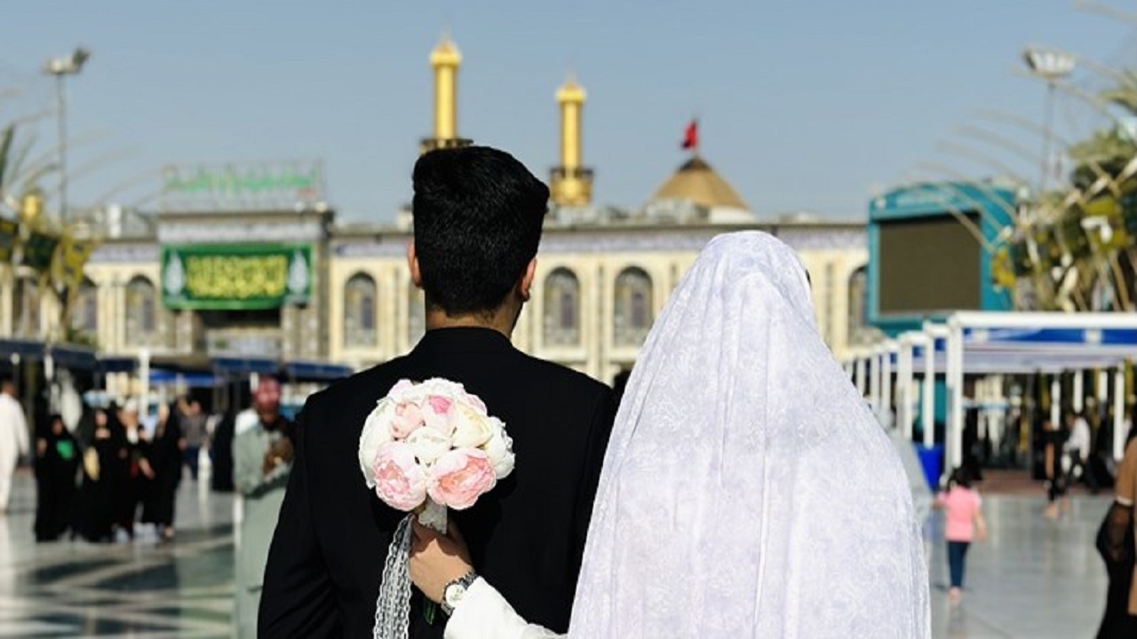 وقتی شهدا ساقدوش عروس و داماد‌ها می‌شوند!