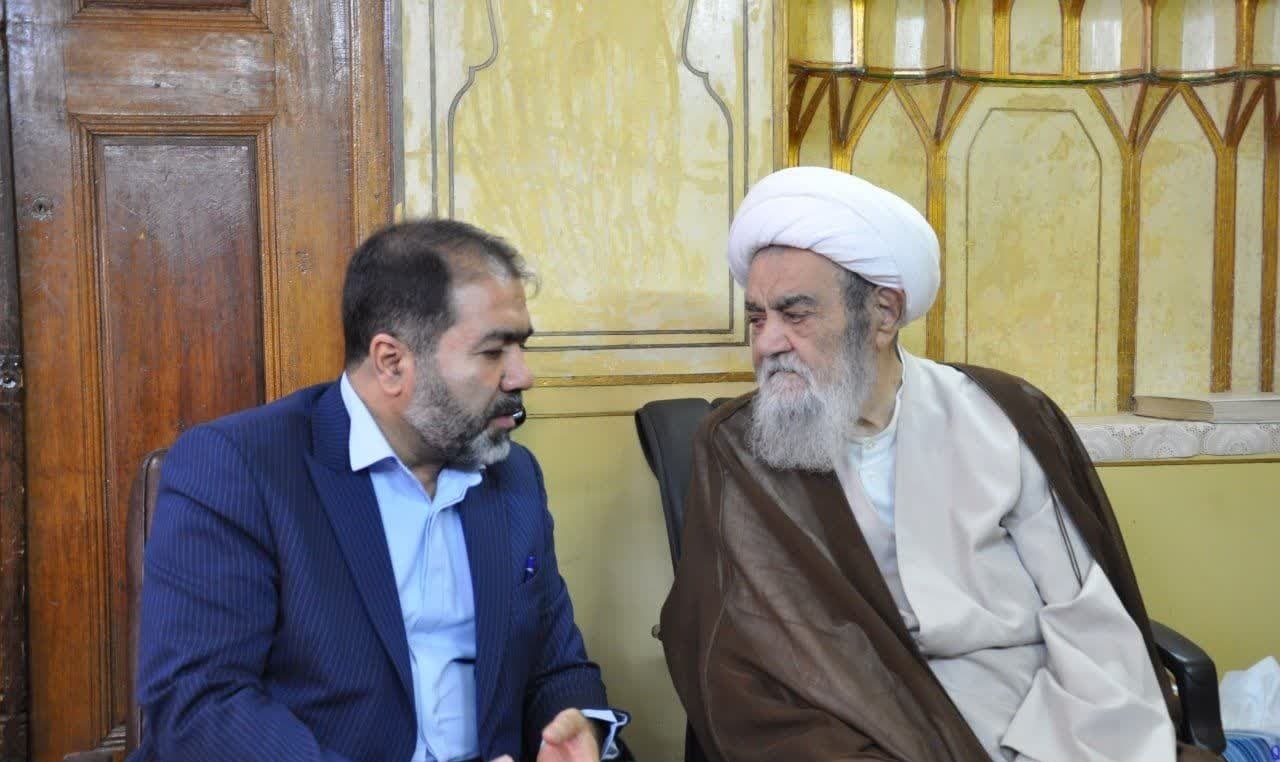 دیدار استاندار با آیت‌الله مظاهری، رئیس حوزه علمیه اصفهان