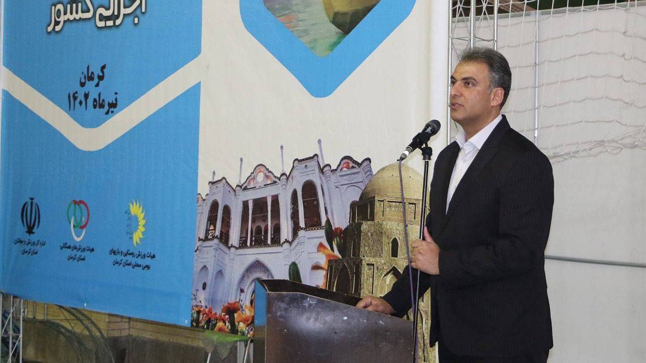 آغاز مسابقات داژبال کارکنان دستگاه&zwnj;های اجرایی کشور در کرمان + تصاویر