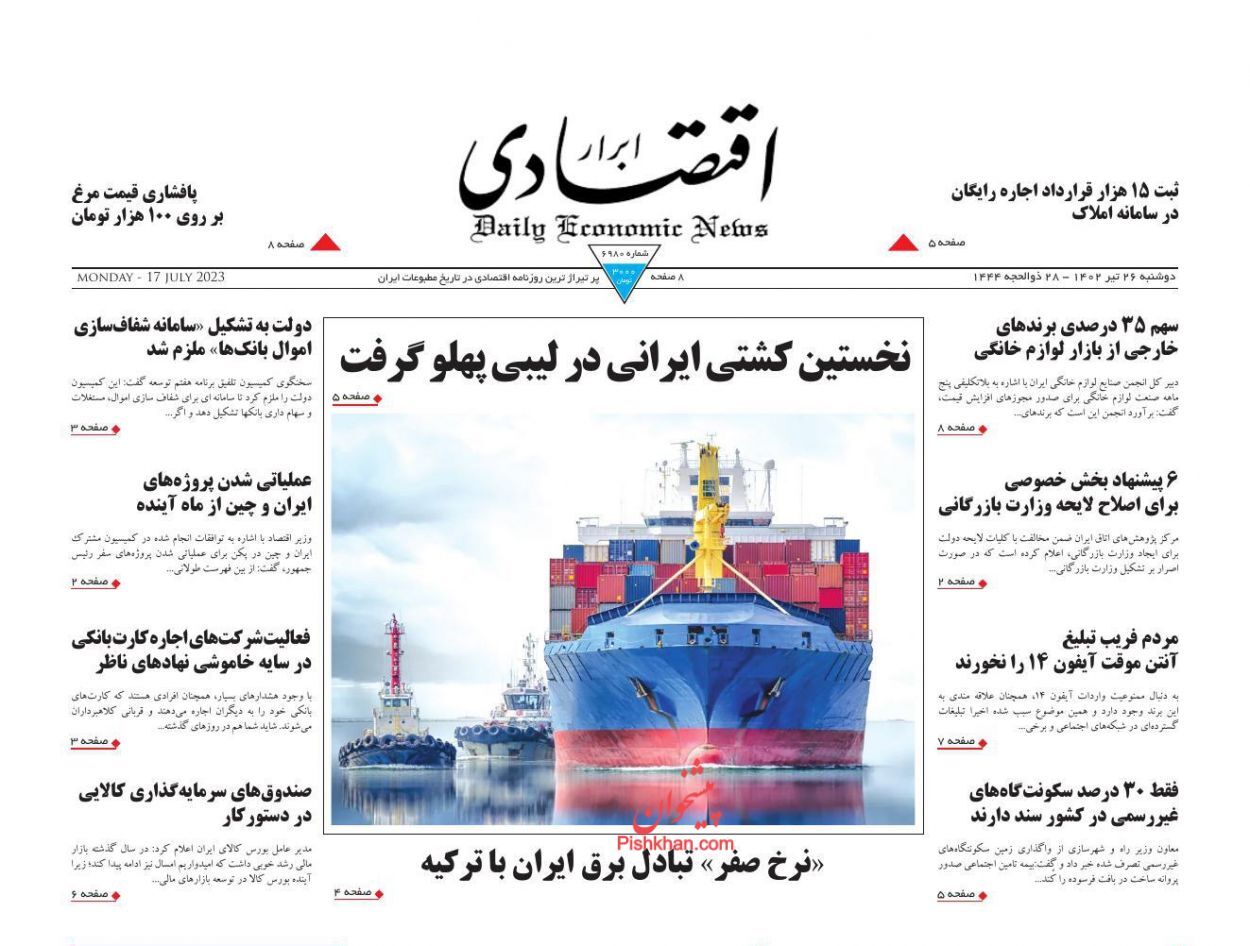 روزنامه ابرار اقتصادی