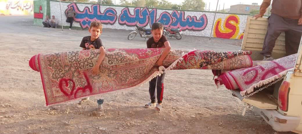 حضور کودکان در مراسم آماده سازی محرم