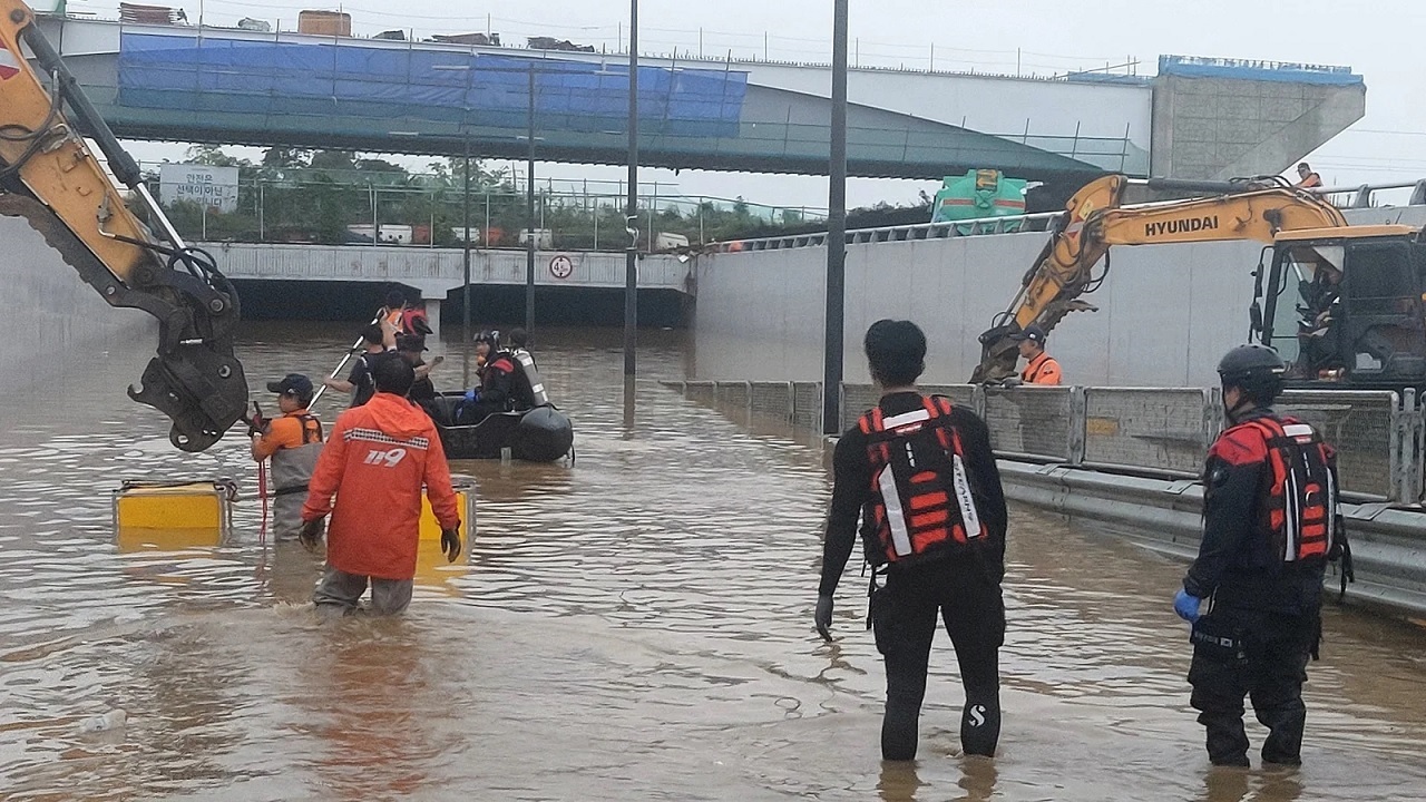 ۴۱ کشته، ۹ مفقود و ۳۱ زخمی آخرین آمار قربانیان سیل در کره جنوبی