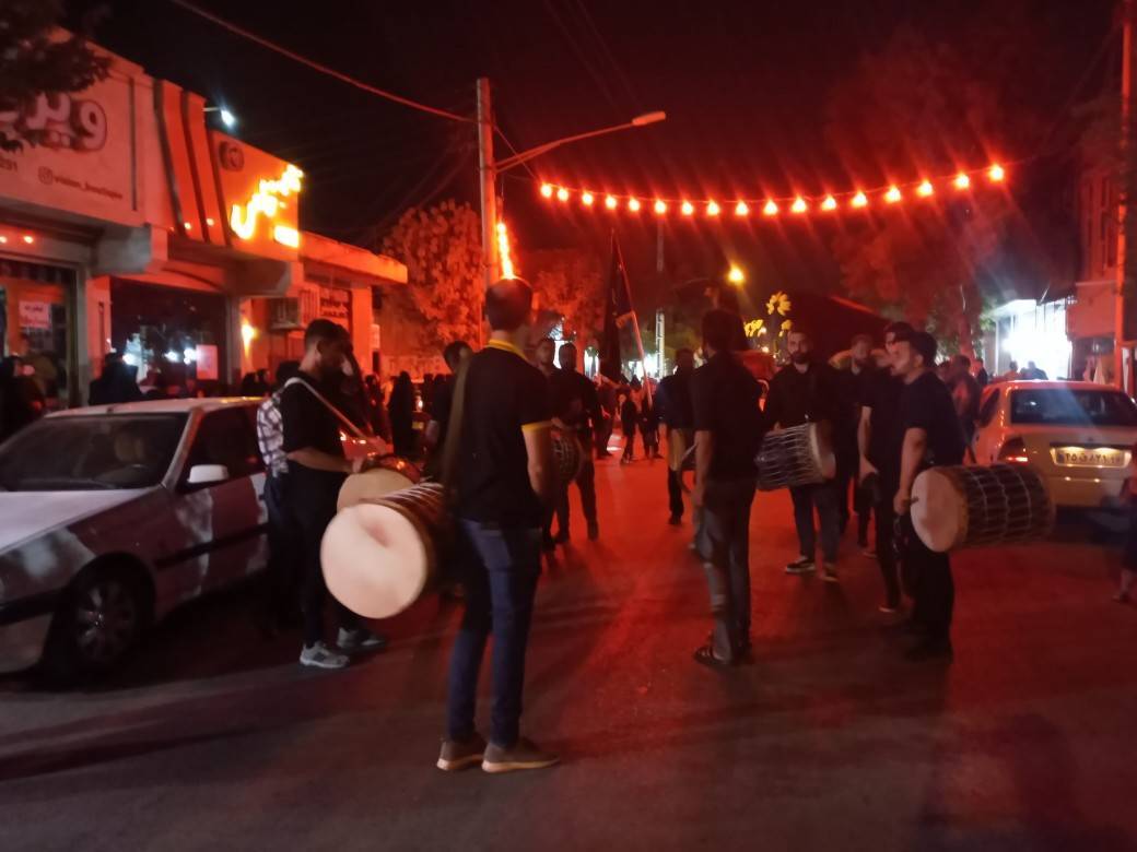 دسته های عزاداری در شهر قایم