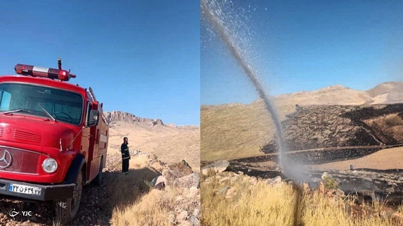 ۵ هکتار گندم زار در بوکان آتش گرفت
