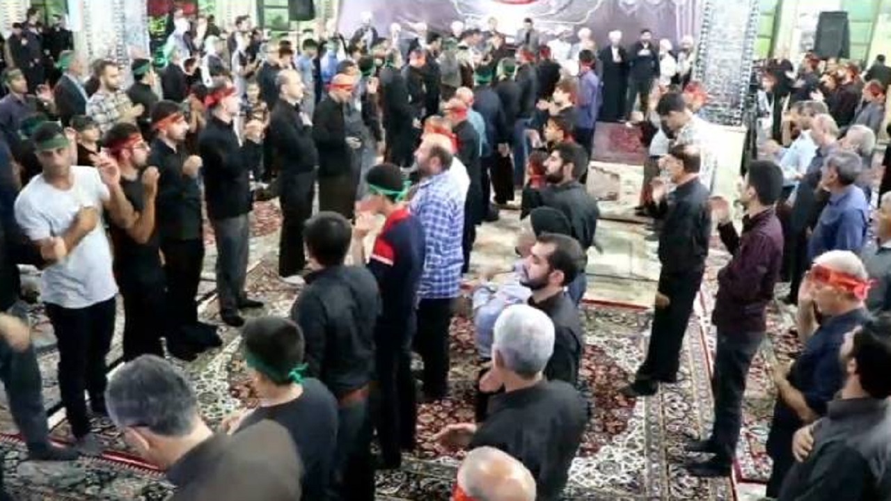 اجتماع عزاداران حسینی در روستای امامزاده عباس (ع) بابل + فیلم