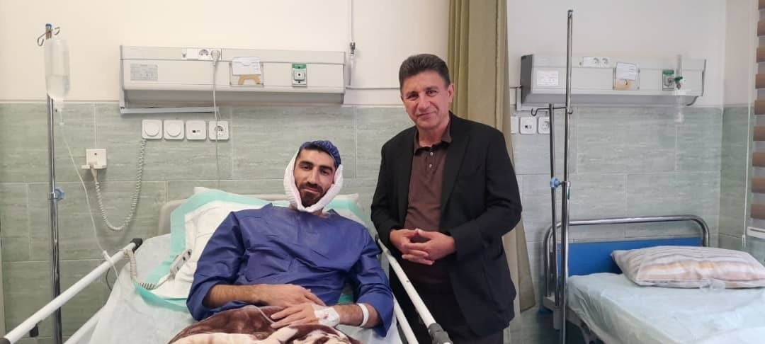 عيادت سرمربی تیم ملی از بيرانوند