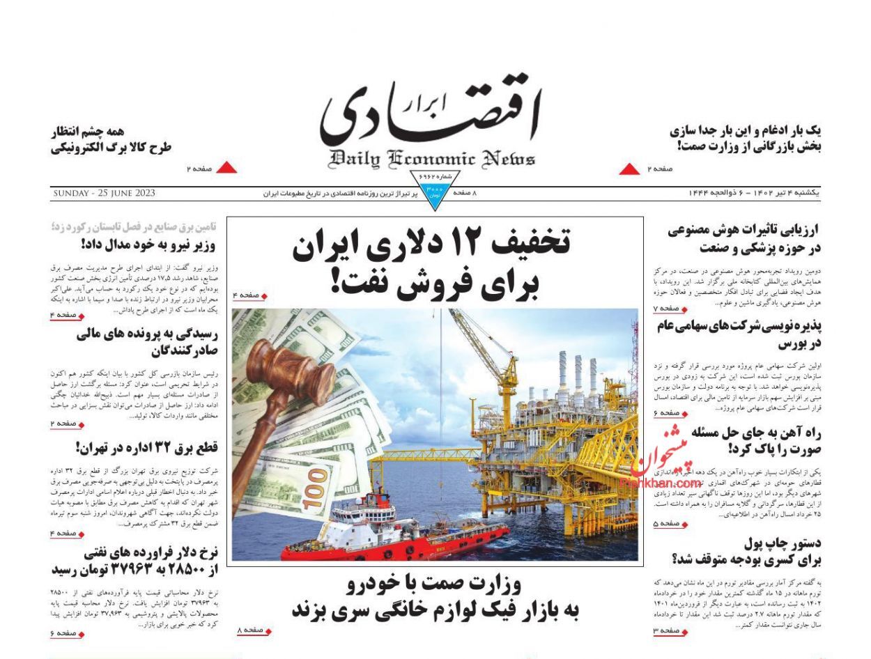 روزنامه ابرار اقتصادی