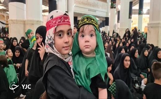 طنین زمزمه لالایی مادران قمی به یاد سرباز شش ماهه کربلا+تصاویر