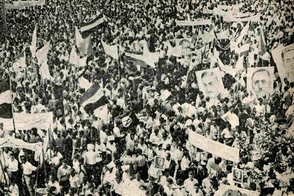 تظاهرات مردم تهران و روی در خیابان قوام&zwnj;السلطنه - ۳۰ تیر -