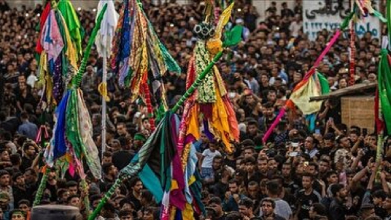 مراسم علم گردانی وعزاداری پنجم محرم در میناب