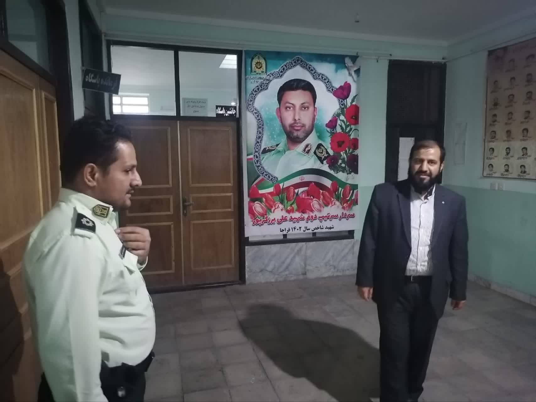 فرماندار زرند از پاسگاه انتظامی خانوک بازدید کرد