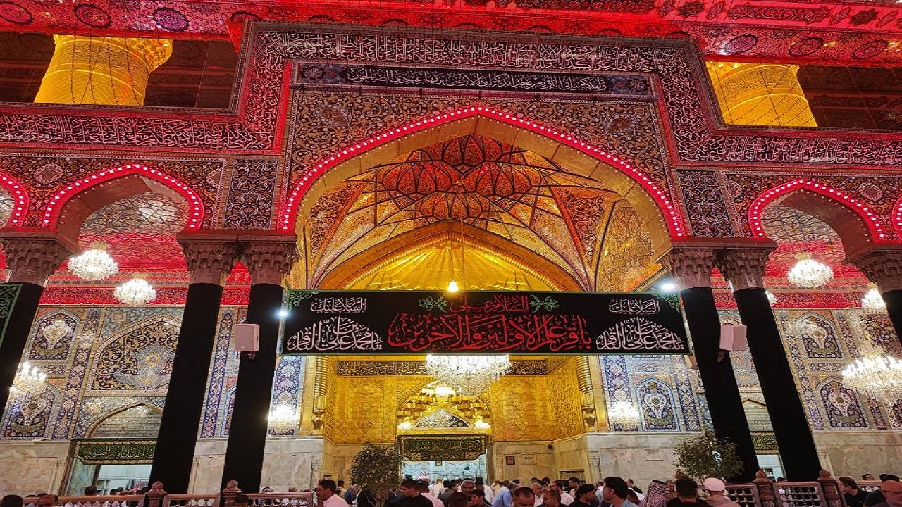 حال و هوای حرم سیدالشهدا (ع) در شب شهادت امام محمد باقر (ع) + فیلم و تصاویر