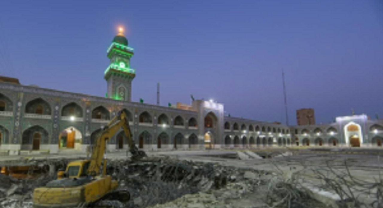 پیشرفت ۲۵ درصدی طرح عمرانی صحن بزرگ امام محمد باقر (ع) در کاظمین