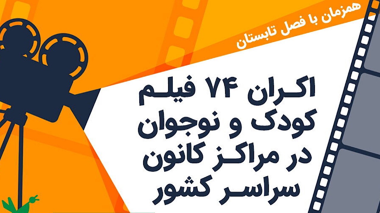 ۷۴ فیلم کودک و نوجوان در سراسر کشور اکران می‌شود