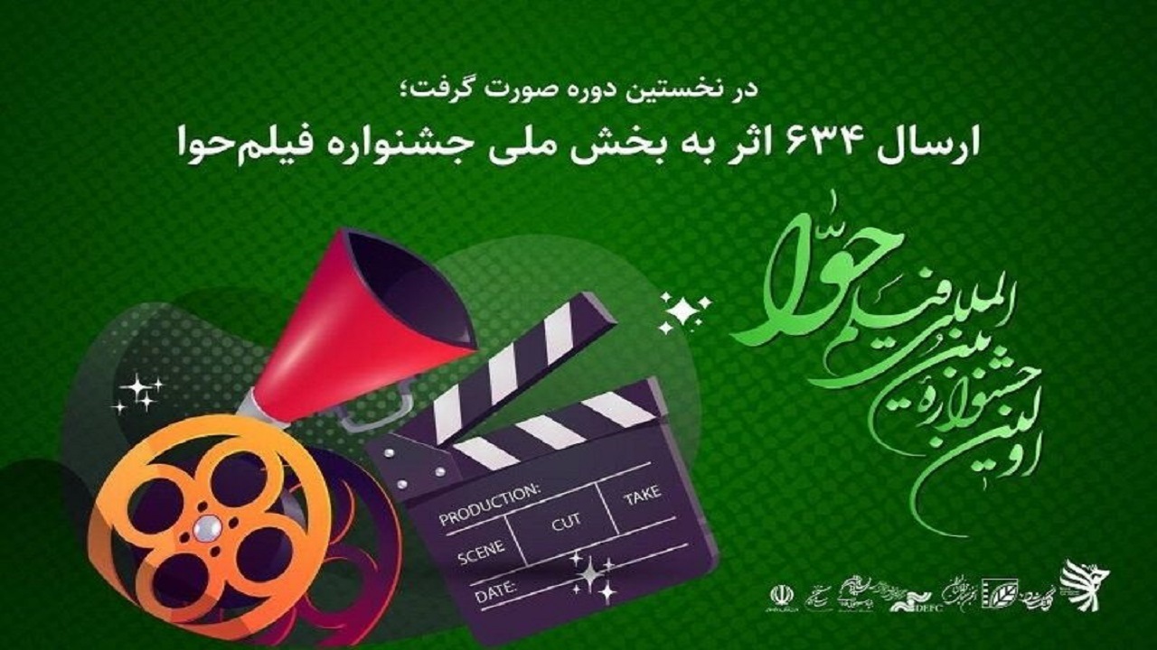 ارسال ۶۳۴  اثر به بخش ملی جشنواره بین المللی فیلم‌ حوا