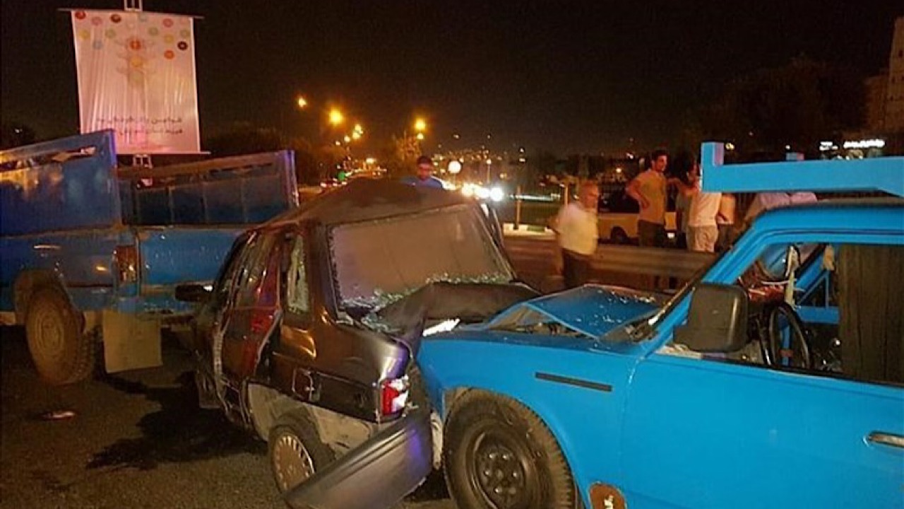 مصدومیت ۹ نفر بر اثر تصادف زنجیره ای در اتوبان شیخ فضل الله