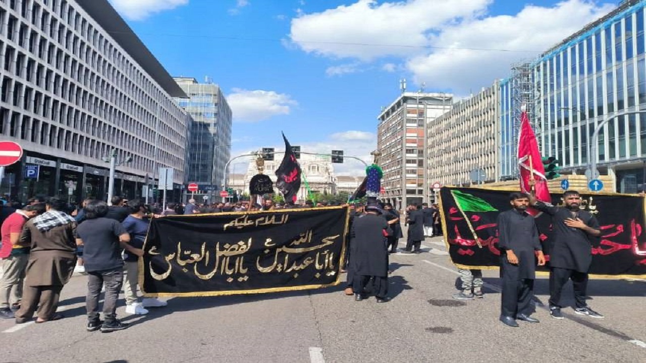 تصاویری از مراسم عاشورای حسینی در میلان ایتالیا