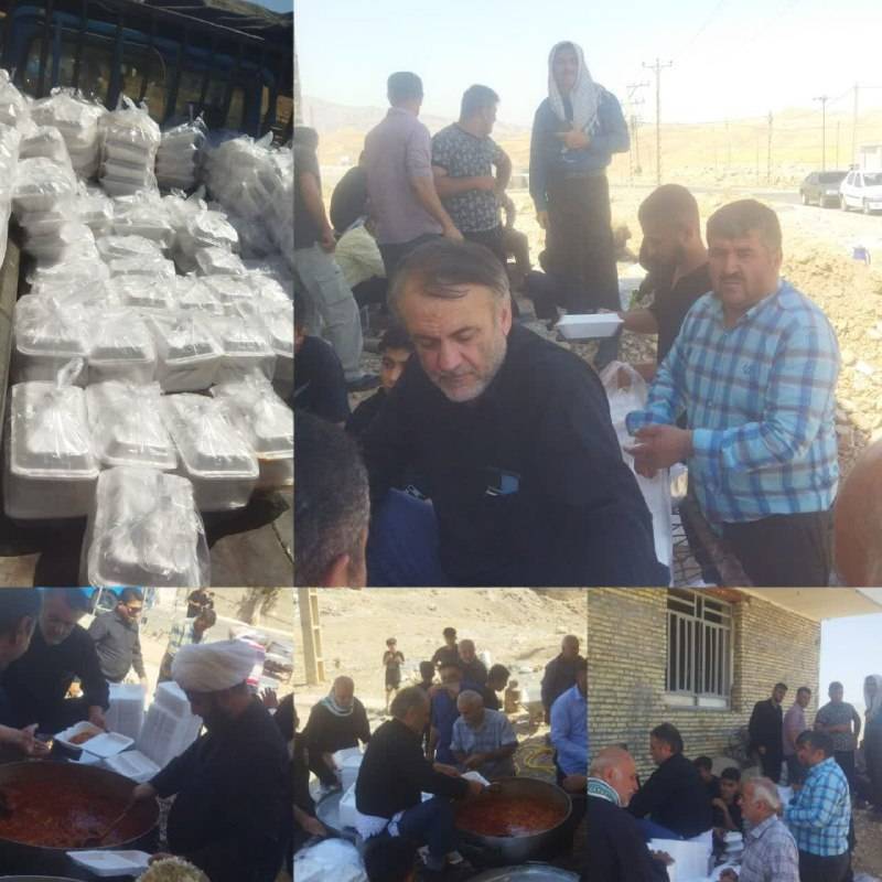 پخت غذای نذری در روستای دره نی شهرستان باغملک