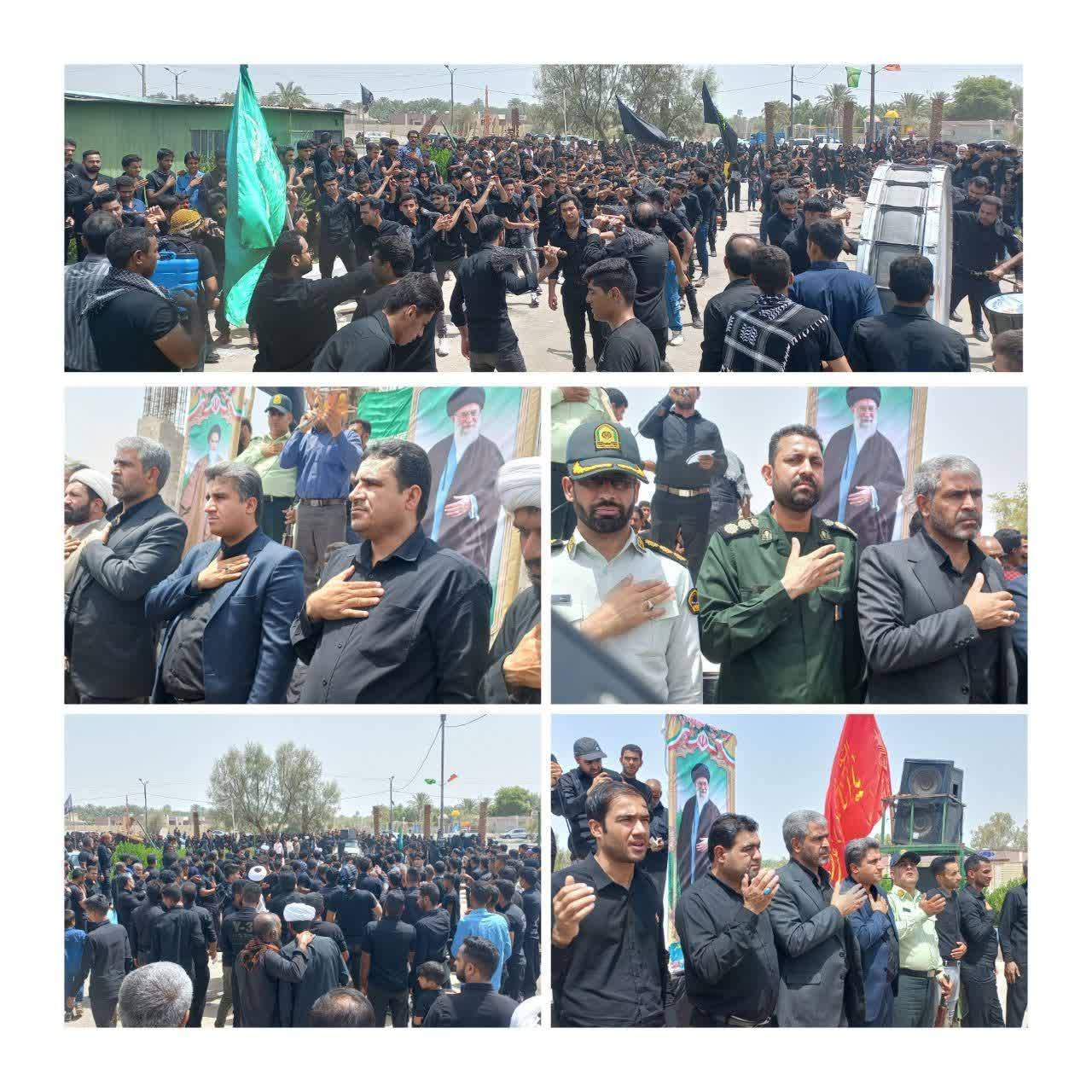 سوگواری عزاداران در شهرستان گنبکی