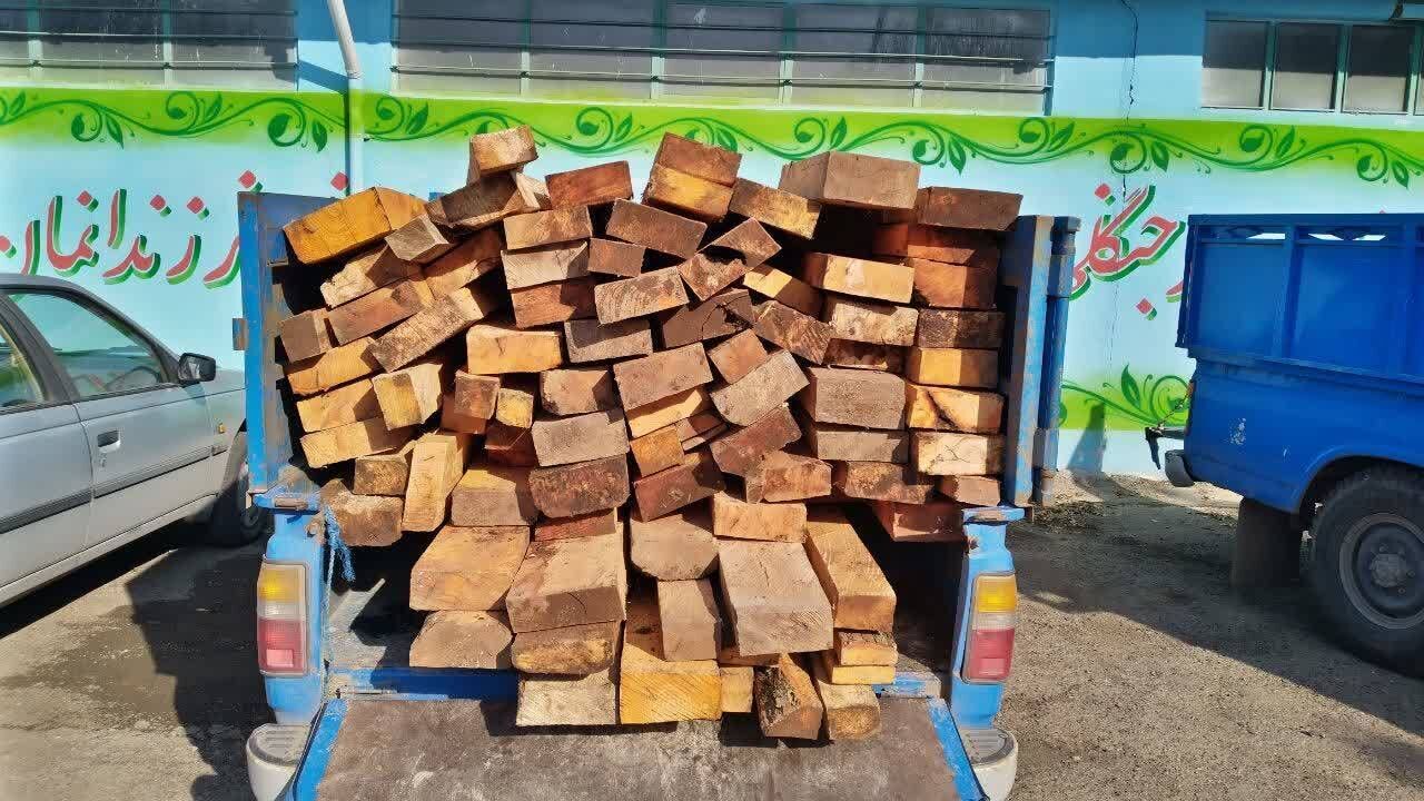 کشف ۱۹۰اصله الوار قاچاق جنگلی در استان اردبیل