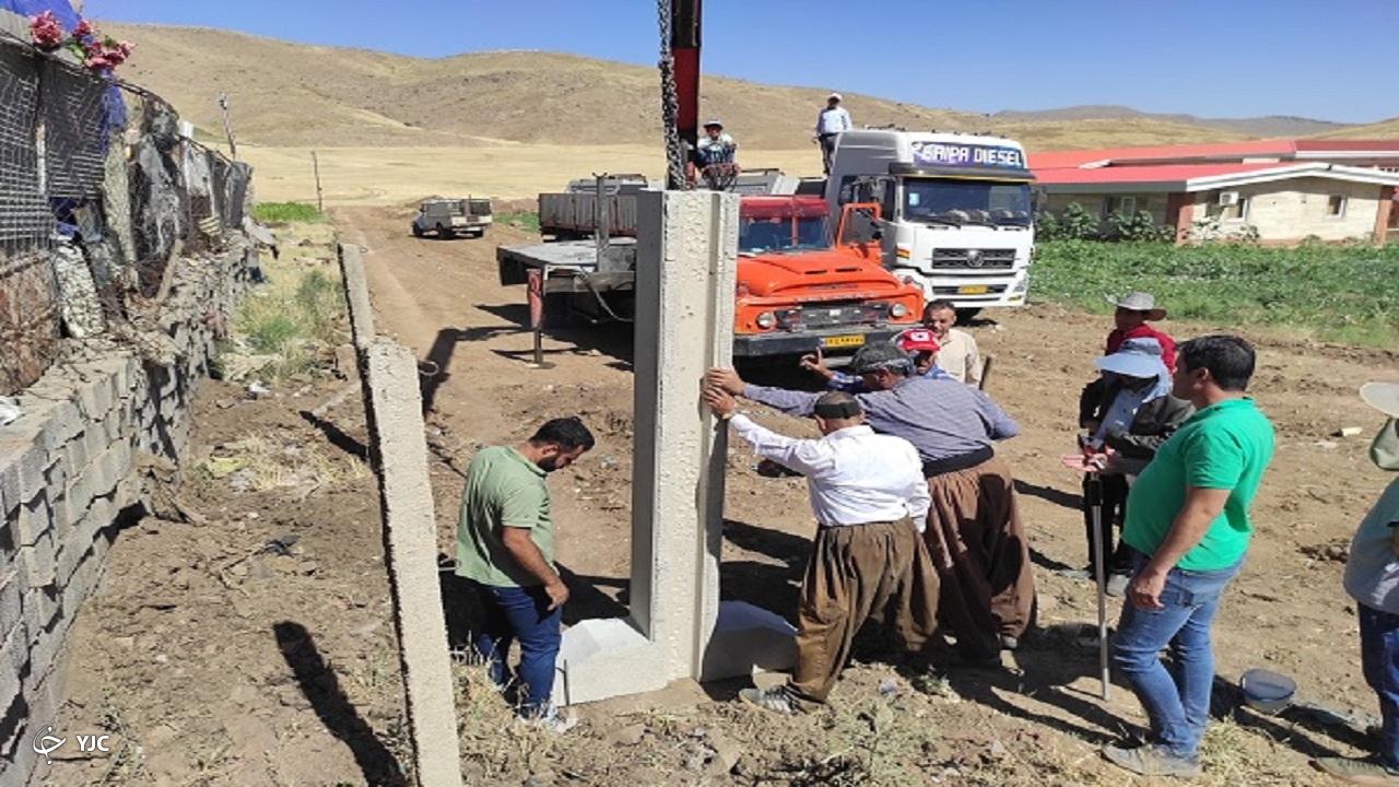 حصارکشی محوطه دانشکده پرستاری مهاباد