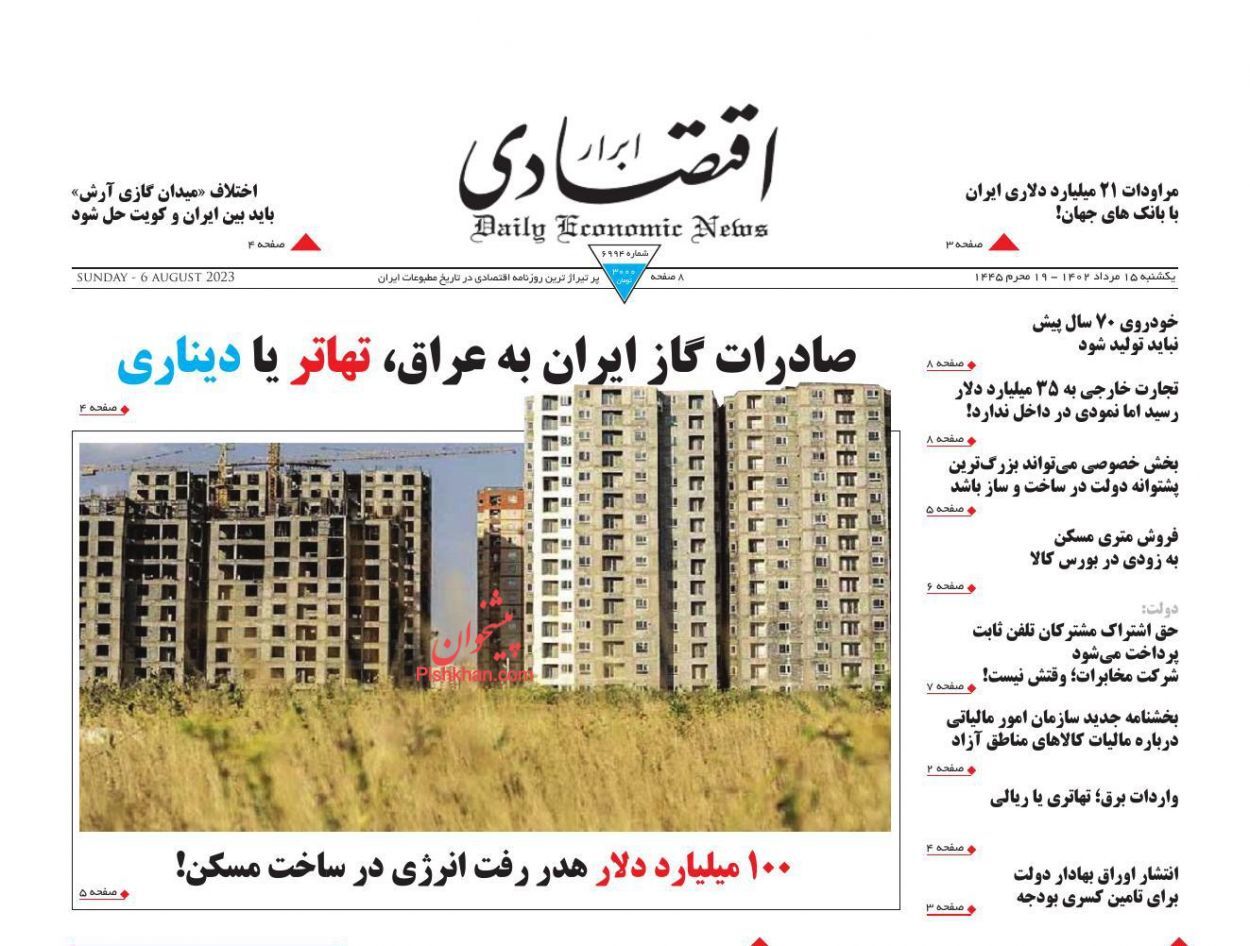 روزنامه ابرار اقتصادی