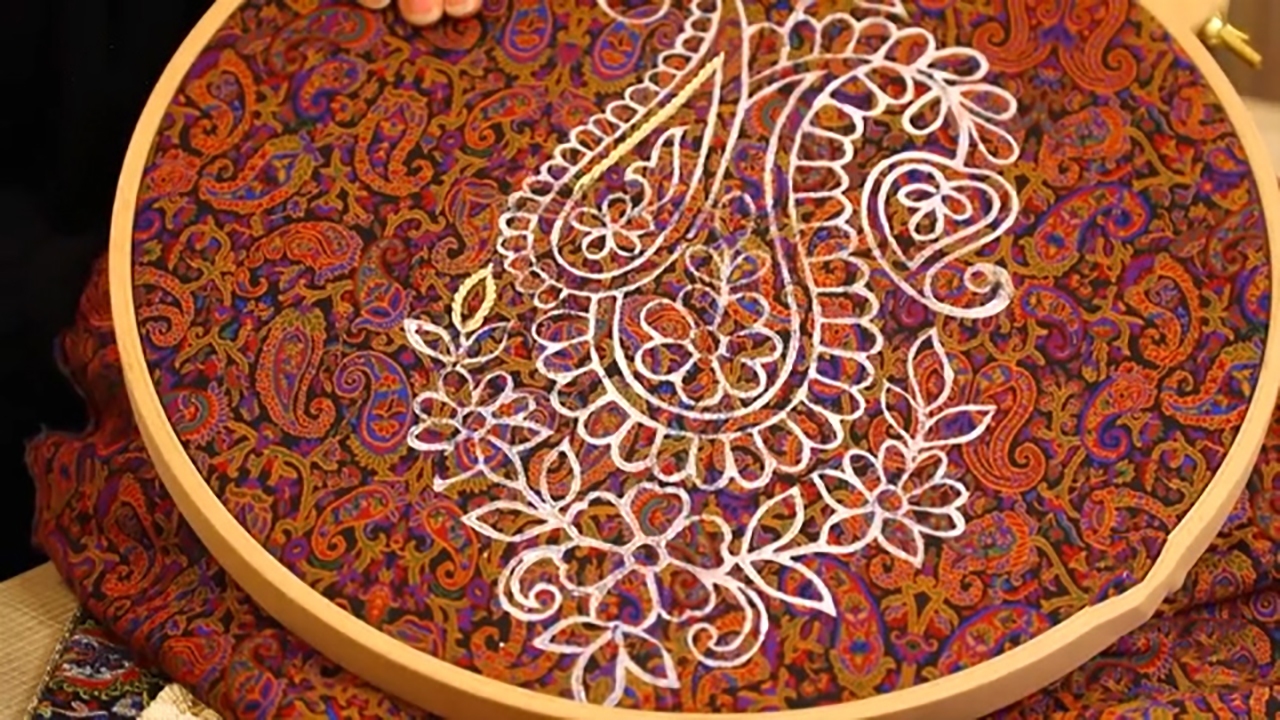 آموزش دوخت برگ در سرمه دوزی + فیلم