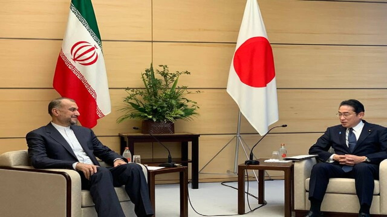 دیدار و گفت‌وگوی امیرعبداللهیان با نخست‌وزیر ژاپن