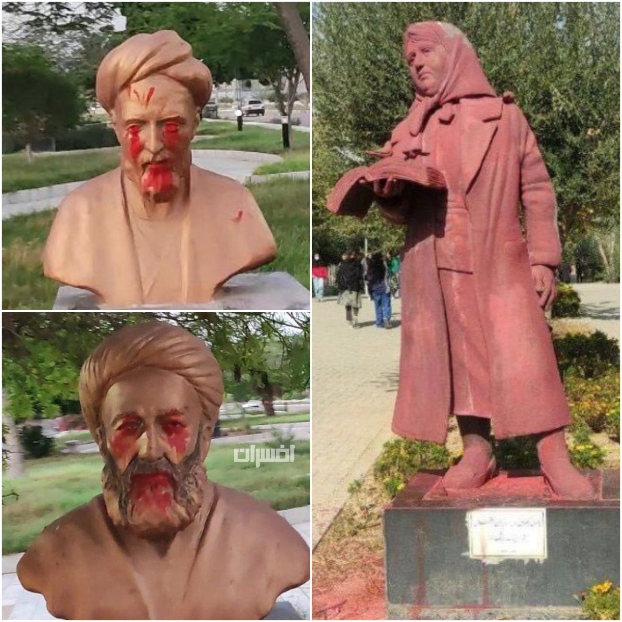 &nbsp;تخریب تندیس نامداران ایران