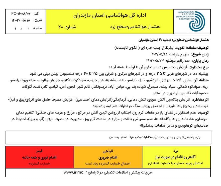 هراس جنگل&zwnj;های هیرکانی از هجوم آتش&zwnj;؛ هواشناسی مازندران هشدار داد