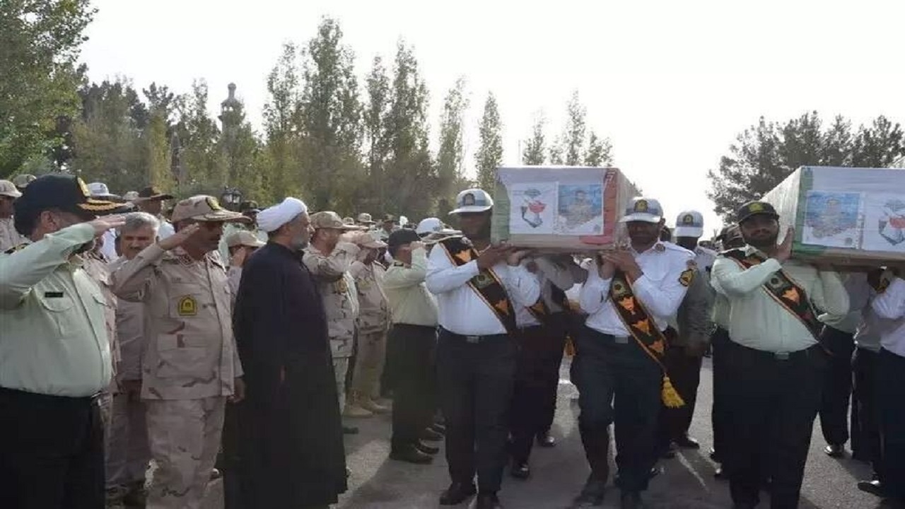 مراسم وداع با پیکر شهدای حادثه تروریستی جاده خاش - تفتان