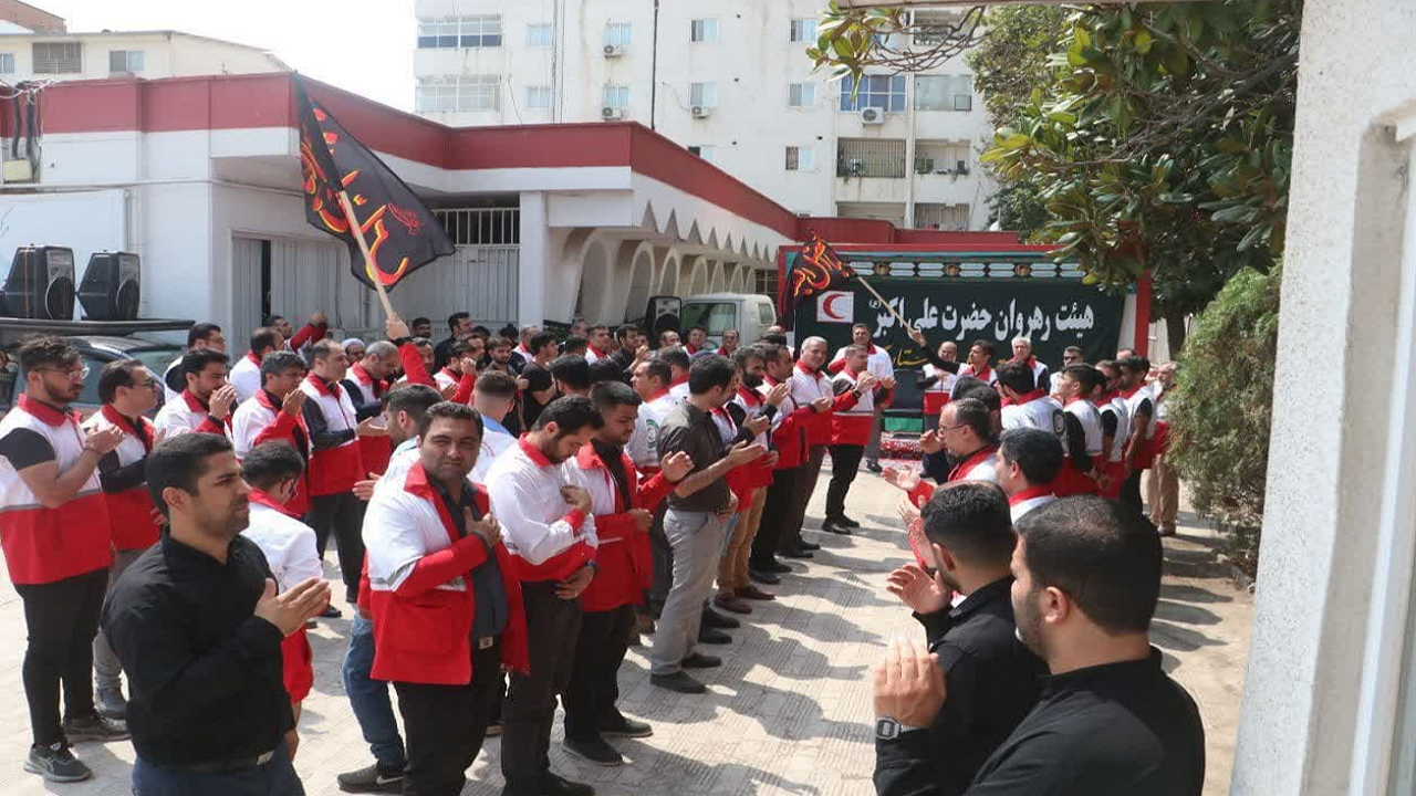 عزاداری هیئت رهروان حضرت علی اکبر(ع) هلال احمر همزمان با سراسر کشور در گلستان