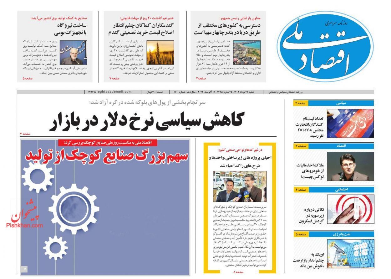 روزنامه اقتصاد ملی