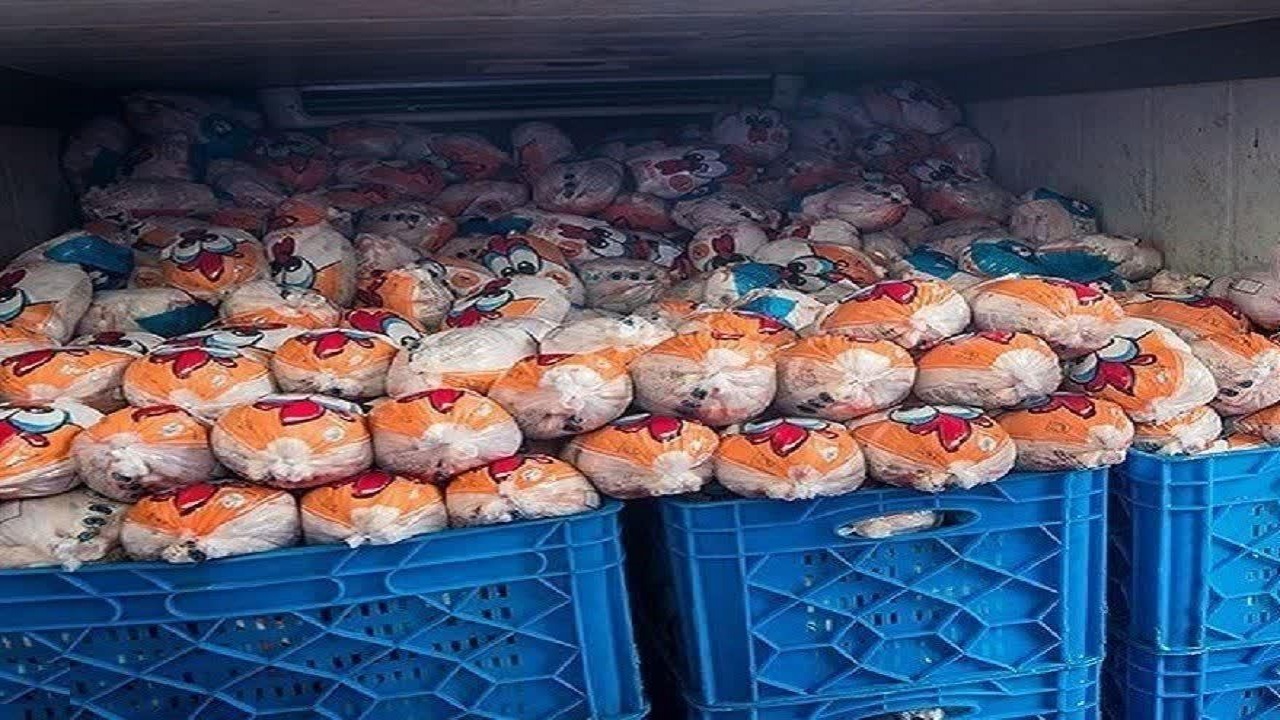 جلوگیری از خروج ۷ تن گوشت مرغ از گیلان