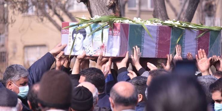 مراسم تشییع پیکر شهید &laquo;فغانی&raquo; از شهدای تازه تفحص شده در دارالشهدای تهران