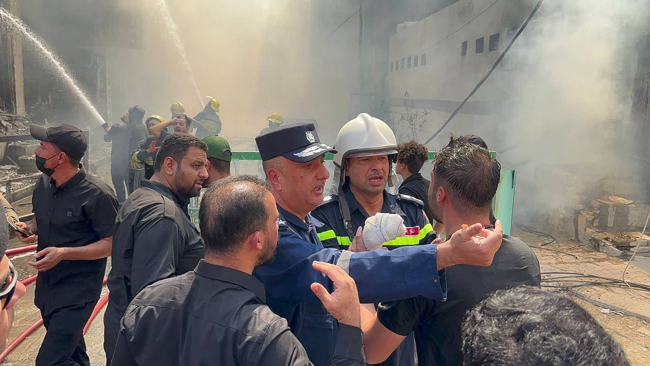 آتش سوزی در هتل  نجف