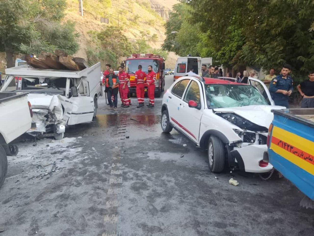 حادثه رانندگی در جاده کرج چالوس سه نفر مصدوم برجای گذاشت