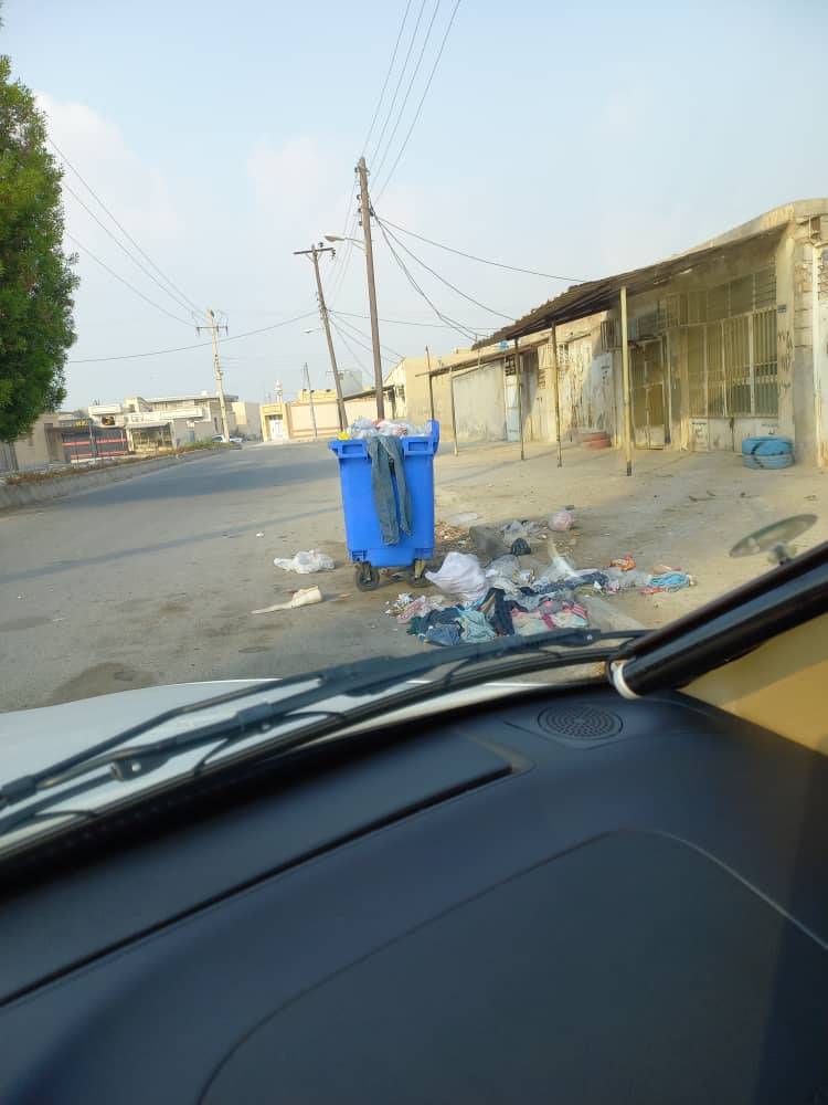 انباشت زباله در بندر لنگه