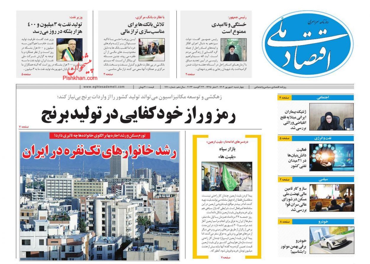 روزنامه اقتصاد ملی
