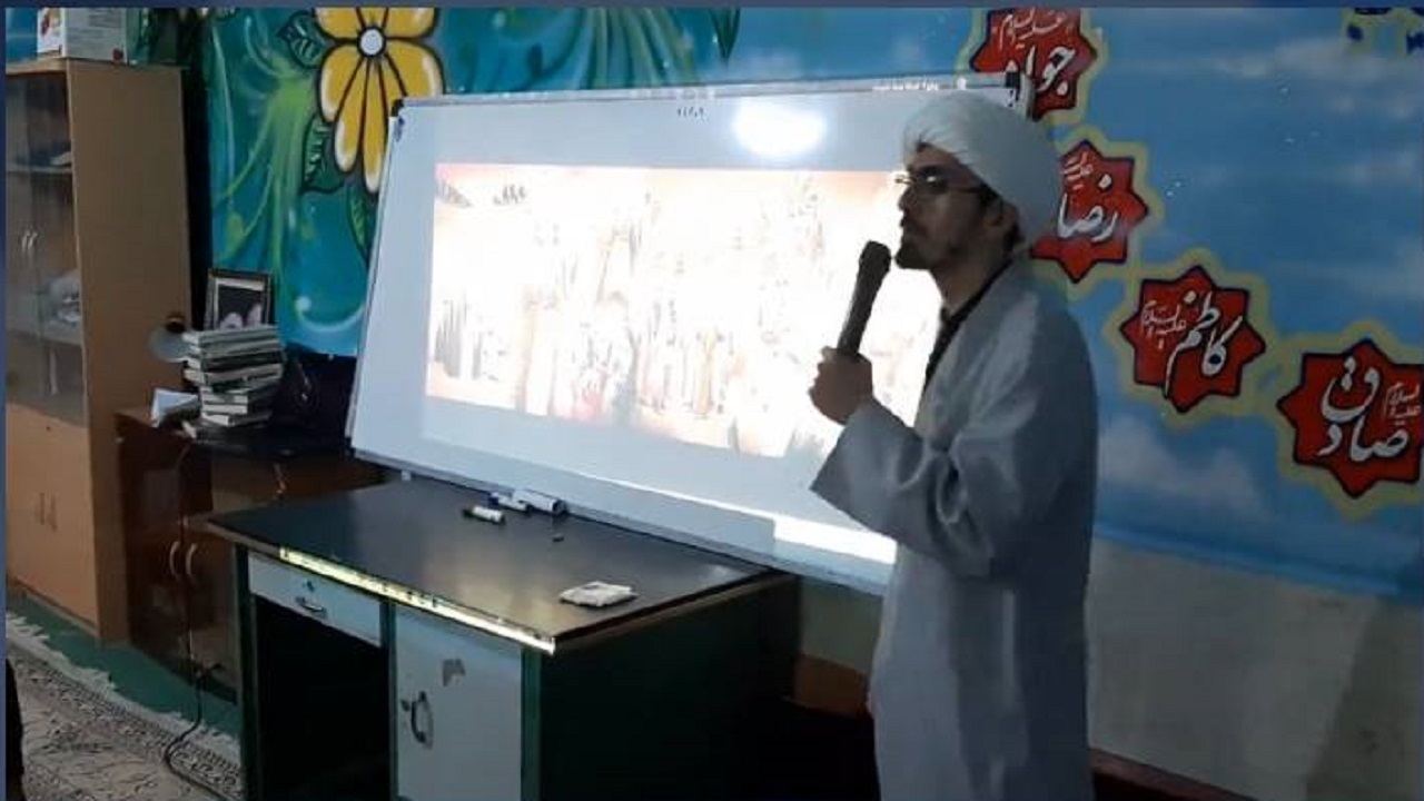 برپایی خیمه عزاداری سمعی و بصری بین کودکان و نوجوانان روستای گراچقا + فیلم